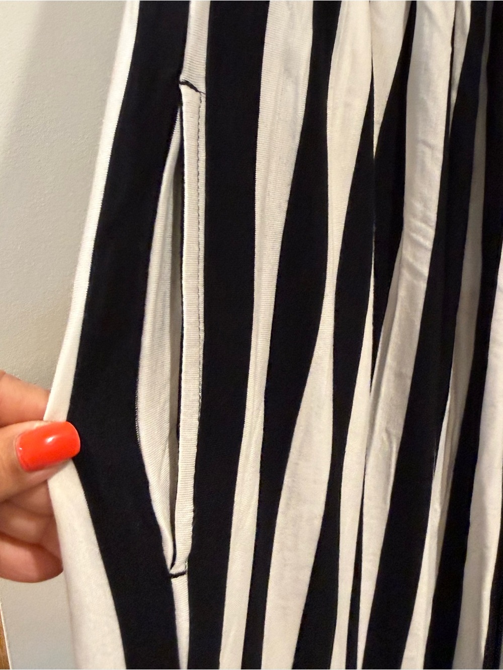 Soma Black and White Vertical Stripe Dress - Picture 4 of 5